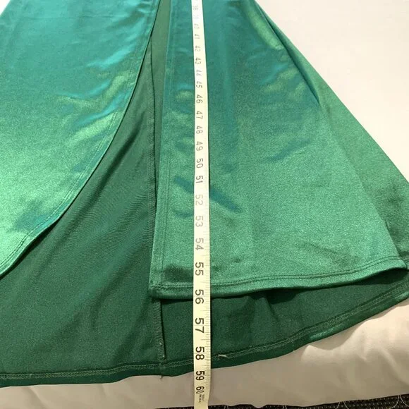 NWT Emerald Sundae Satin Evening Gown Dress Dark Green Women Size S Prom Wedding - Picture 6 of 14